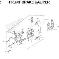 F12 – Front Brake Caliper – Katalog Honda CB150 Verza