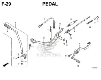 F29 – Pedal – Katalog Honda CB150 Verza