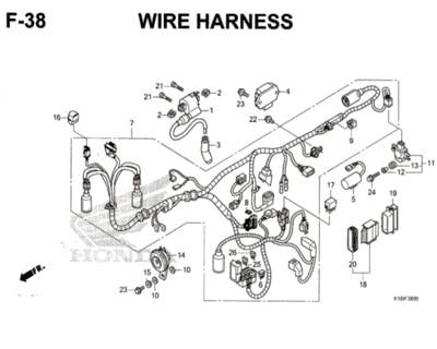 F38 – Wire Harness – Katalog Honda CB150 Verza