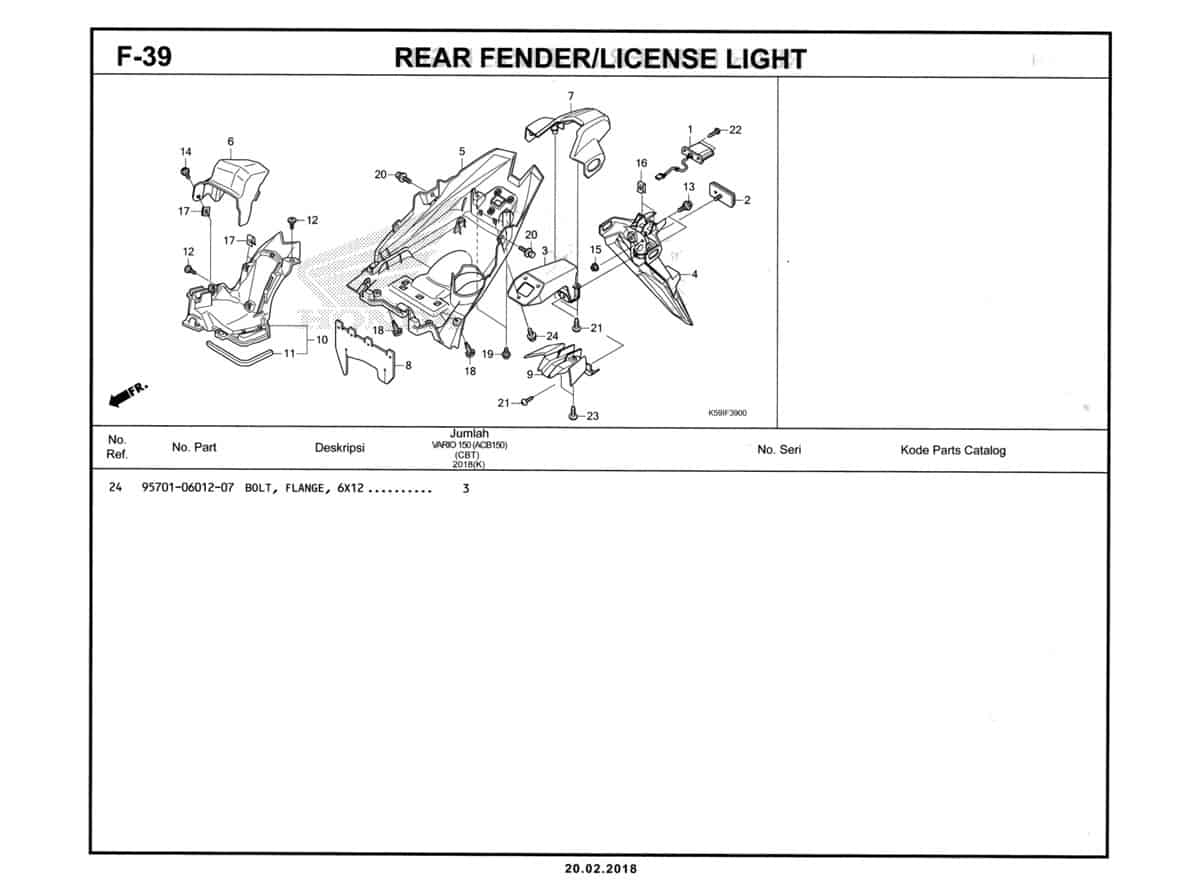 F-39-1-Rear-Fender-License-Light-Katalog-New-Vario-150-K59J