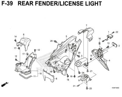 F-39-Rear-Fender-License-Light-New-Vario-150-K59J