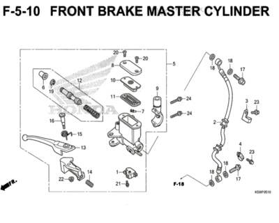 F5-10 – Front Brake Master Cylinder – Katalog Honda New Vario 150 K59J