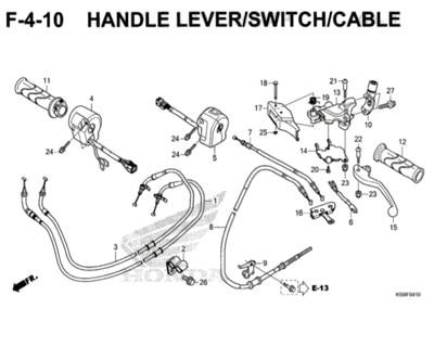 F4-10 – Handle Lever / Switch / Cable – Katalog Honda New Vario 150 K59J