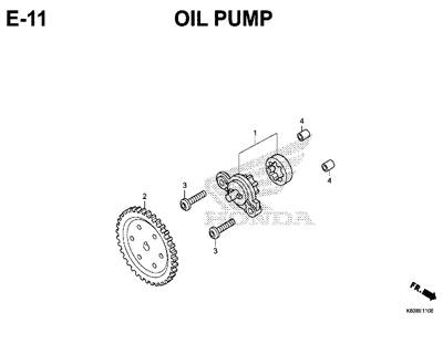 E11 – Oil Pump – Katalog Honda New Vario 125 K60R