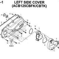 E13-1 – Left Side Cover (ACB125CBFK/CBTK) – Katalog Honda New Vario 125 K60R