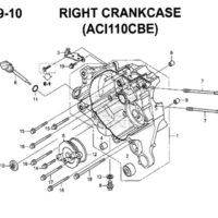 E19-10 – Right Crankcase (ACI110CBE) – Katalog Honda New Vario 110