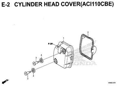 E2 – Cylinder Head Cover (ACI110CBE) – Katalog Honda New Vario 110