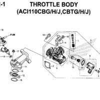 E22-1 – Throttle Body (ACI110CBG/H/J,CBTG/H/J) – Katalog Honda New Vario 110