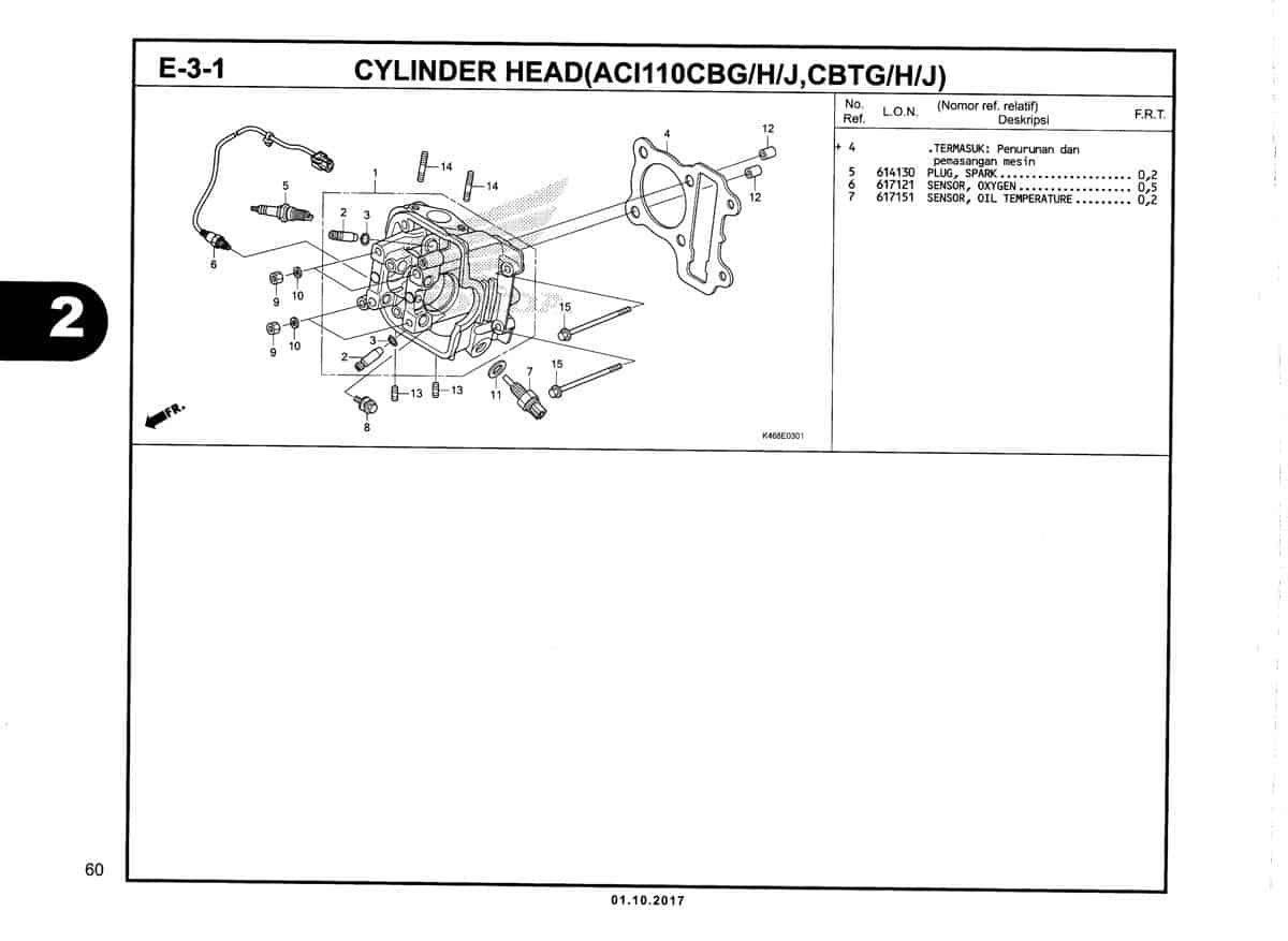 E-3-1-Cylinder-Head-(ACI110CBG/H/J,CBTG/H/J)-Katalog-New-Vario-110