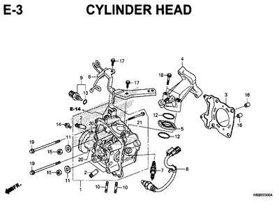 E3 – Cylinder Head – Katalog Honda New Vario 125 K60R