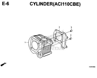 E6 – Cylinder (ACI110CBE) – Katalog Honda New Vario 110