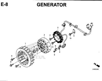 E8 – Generator – Katalog Honda New Vario 110