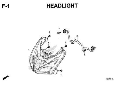 F1 – Headlight – Katalog Honda New Vario 110