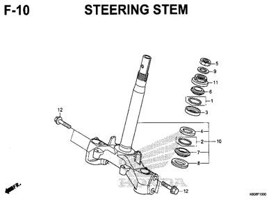 F10 – Steering Stem – Katalog Honda New Vario 125 K60R