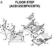 F14-1 – Floor Step (ACB125CBFK/CBTK) – Katalog Honda New Vario 125 K60R