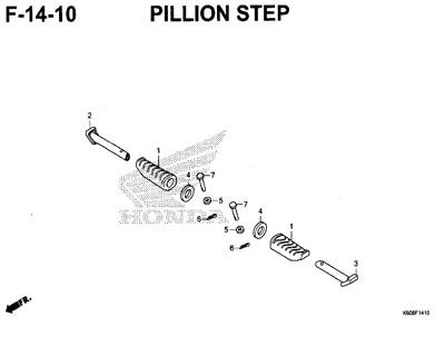 F14-10 – Pillion Step – Katalog Honda New Vario 125 K60R