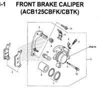 F18-1 – Front Brake Caliper (ACB125CBFK/CBTK) – Katalog Honda New Vario 125 K60R