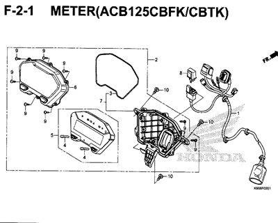 F2-1 – Meter (ACB125CBFK/CBTK) – Katalog Honda New Vario 125 K60R