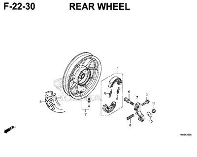 F22-30 – Rear Wheel – Katalog Honda New Vario 125 K60R