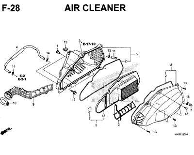 F28 – Air Cleaner – Katalog Honda New Vario 125 K60R