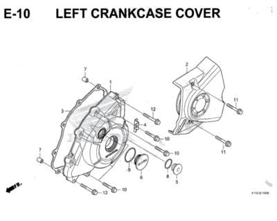 E10 – Left Crankcase Cover – Katalog Honda New CB150R StreetFire K15M