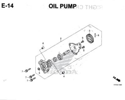 E14 – Oil Pump – Katalog Honda New CB150R StreetFire K15M