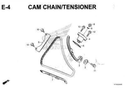 E4 – Cam Chain/Tensioner – Katalog Honda New CB150R StreetFire K15M