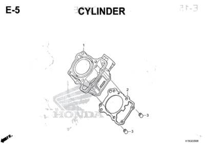 E5 – Cylinder – Katalog Honda New CB150R StreetFire K15M