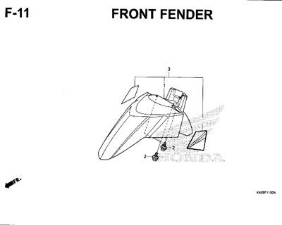 F11 – Front Fender – Katalog Honda New Vario 110