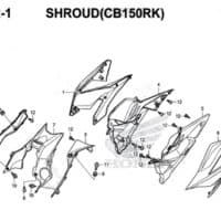 F22-1 – Shroud (CB150RK) – Katalog Honda New CB150R StreetFire K15M