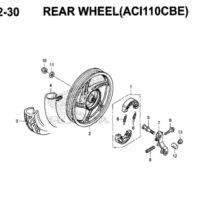 F22-30 – Rear Wheel (ACI110CBE) – Katalog Honda New Vario 110