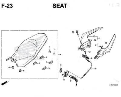 F23 – Seat – Katalog Honda New CB150R StreetFire K15M