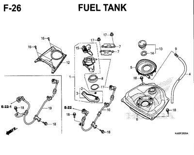 F26 – Fuel Tank – Katalog Honda New Vario 110