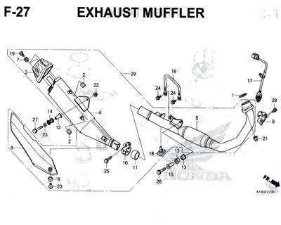 F27 – Exhaust Muffler – Katalog Honda New CB150R StreetFire K15M