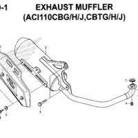 F-30-1-Exhaust-Muffler-(ACI110CBG/H/J,CBTG/H/J)-New-Vario-110