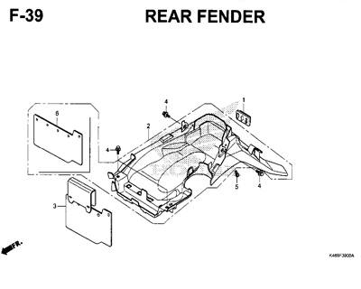 F39 – Rear Fender – Katalog Honda New Vario 110