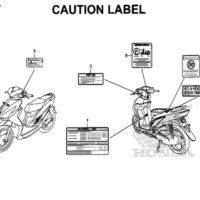 F47 – Caution Label – Katalog Honda New Vario 110