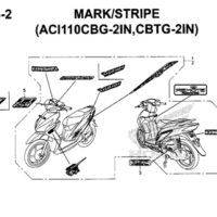 F48-2 – Mark/Stripe (ACI110CBG-2IN,CBTG-2IN) – Katalog Honda New Vario 110