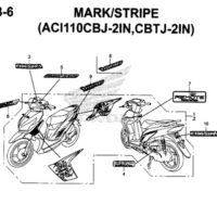 F48-6 – Mark/Stripe (ACI110CBJ-2IN,CBTJ-2IN) – Katalog Honda New Vario 110