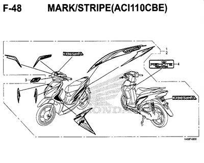 F48 – Mark/Stripe (ACI110CBE) – Katalog Honda New Vario 110