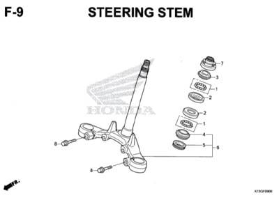 F9 – Steering Stem – Katalog Honda New CB15R StreetFire K15M