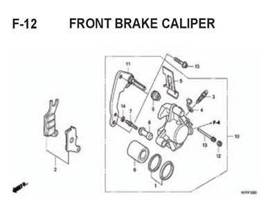 F12 – Front Brake Caliper – Katalog Honda BeAT Karbu KVY