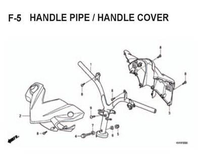 F5 – Handle Pipe/Handle Cover – Katalog Honda BeAT Karbu KVY