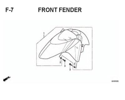 F7 – Front Fender – Katalog Honda BeAT Karbu KVY