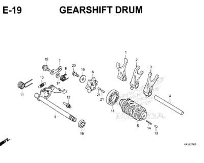 E-19-Gearshift-Drum-New-CBR-150R-K45N