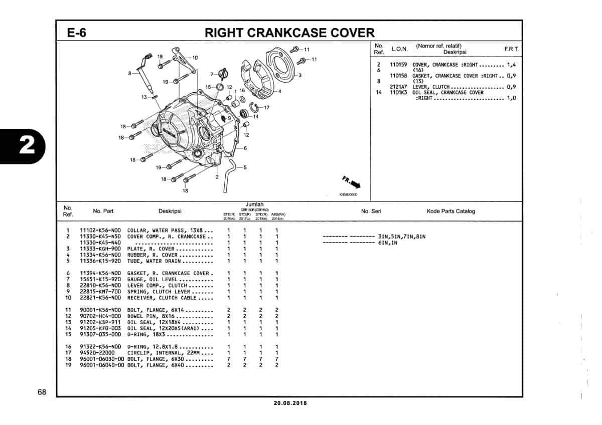 E-6-Right-Crankcase-Cover-Katalog-New-CBR-150R-K45N