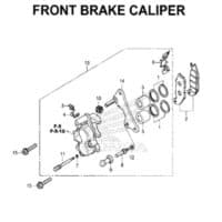 F12 – Front Brake Caliper – Katalog Honda New CBR 150R K45N