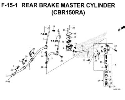 F-15-1-Rear-Brake-Master-Cylinder-(CBR150RA)-New-CBR-150R-K45N