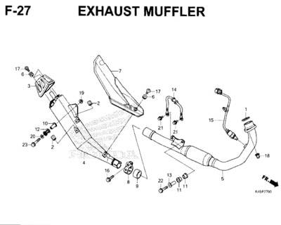 F27 – Exhaust Muffler – Katalog Honda New CBR 150R K45N