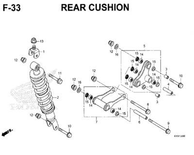 F33 – Rear Cushion – Katalog Honda New CBR 150R K45N